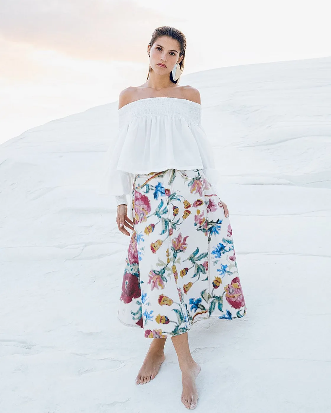 Mes Demoiselles Paris Robes & Jupes>Jupe Jocy Imprime Fleuri