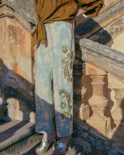 Mes Demoiselles Paris Pantalons>Pantalon Ukil Bleu