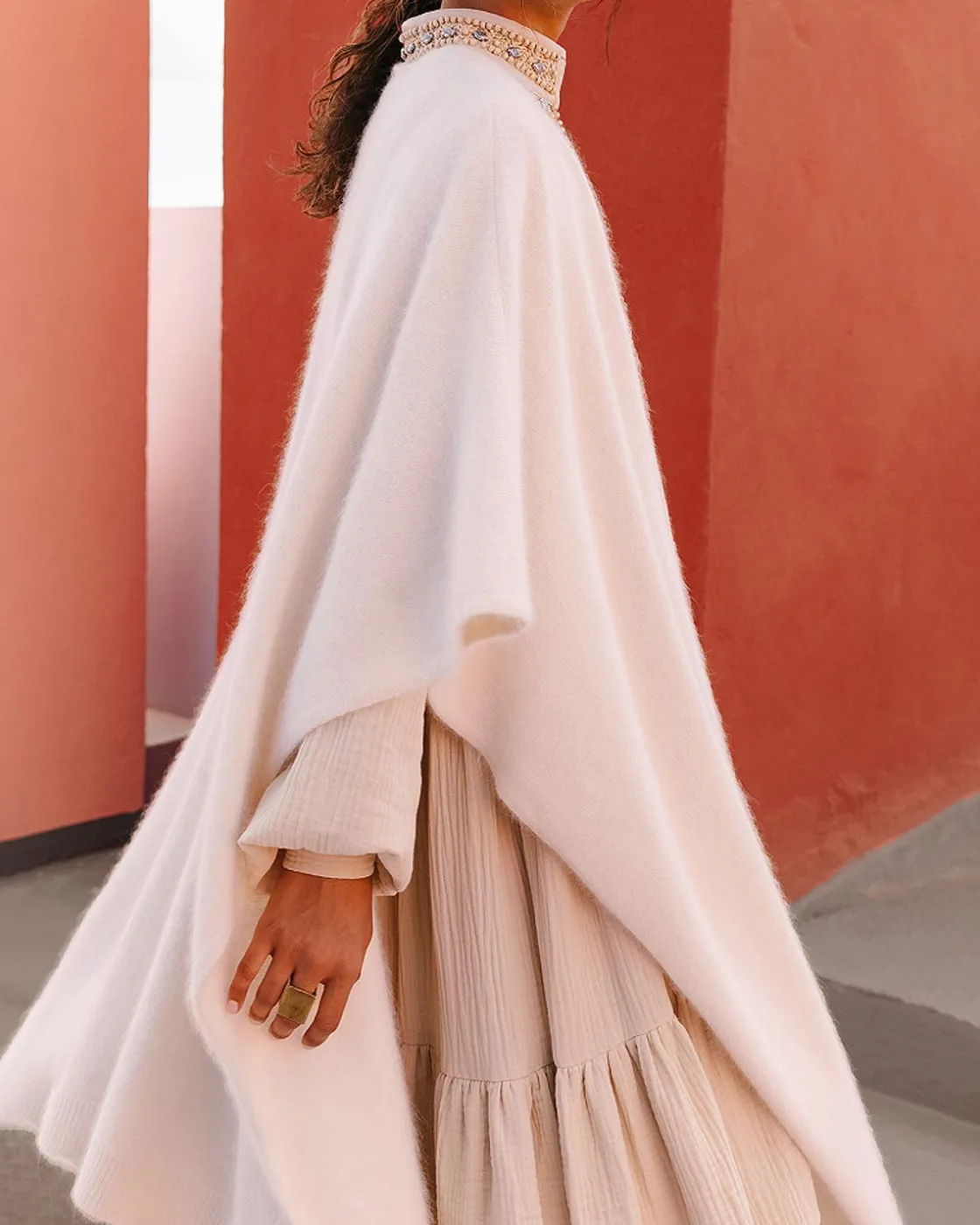 Mes Demoiselles Paris Kimonos & Ponchos>Poncho Ringo Blanc
