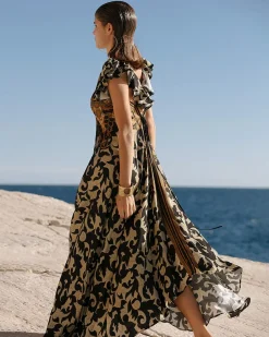 Mes Demoiselles Paris Robes & Jupes>Robe Abia Imprime Noir