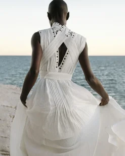Mes Demoiselles Paris Robes & Jupes>Robe Galla Blanc Casse