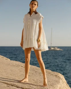 Mes Demoiselles Paris Robes & Jupes>Robe Gamine Blanc Casse
