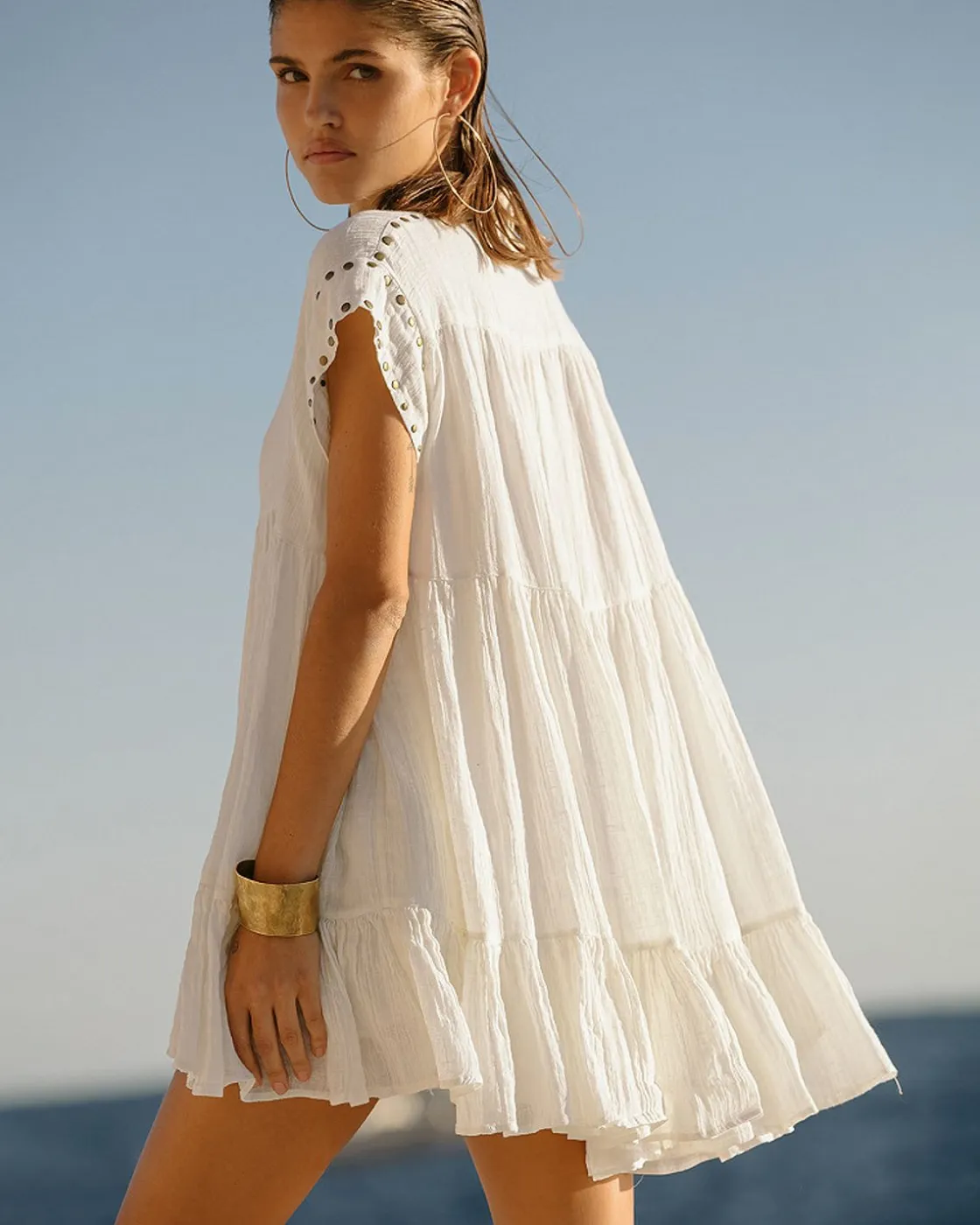 Mes Demoiselles Paris Robes & Jupes>Robe Gamine Blanc Casse