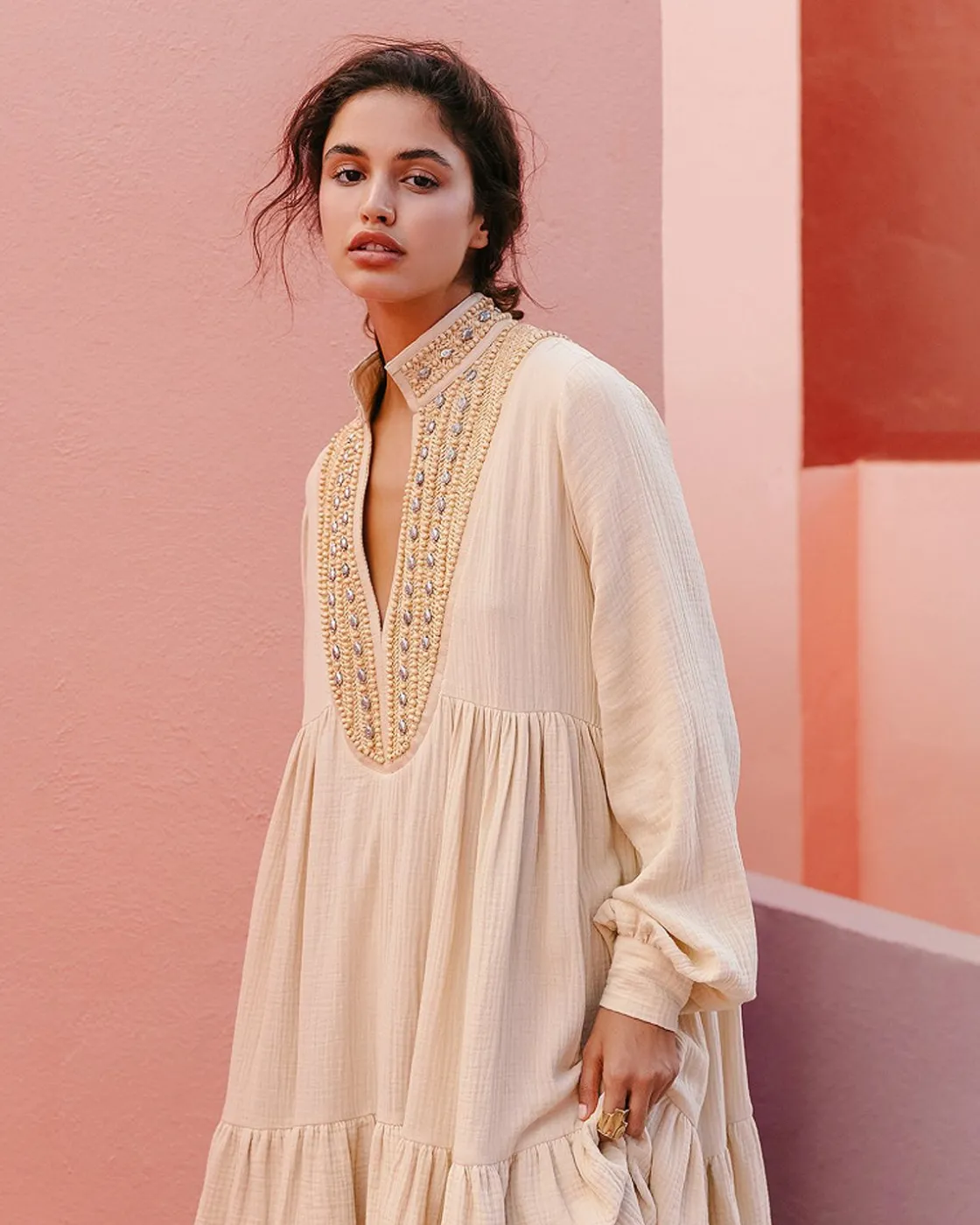 Mes Demoiselles Paris Robes & Jupes>Robe Noma Naturel