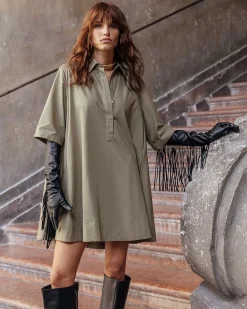 Mes Demoiselles Paris Robes & Jupes>Robe Perle Kaki