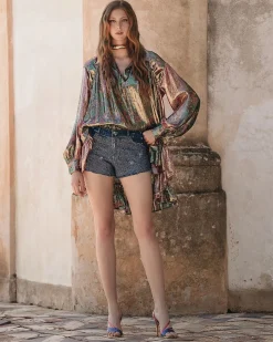 Mes Demoiselles Paris Pantalons>Short Jim Bleu